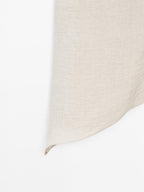 Lightweight asymmetric linen blend top