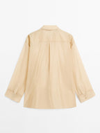 Mulberry silk blend organza shirt