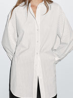 Striped batwing sleeve shirt