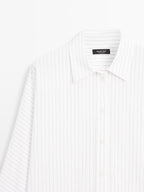 Striped batwing sleeve shirt