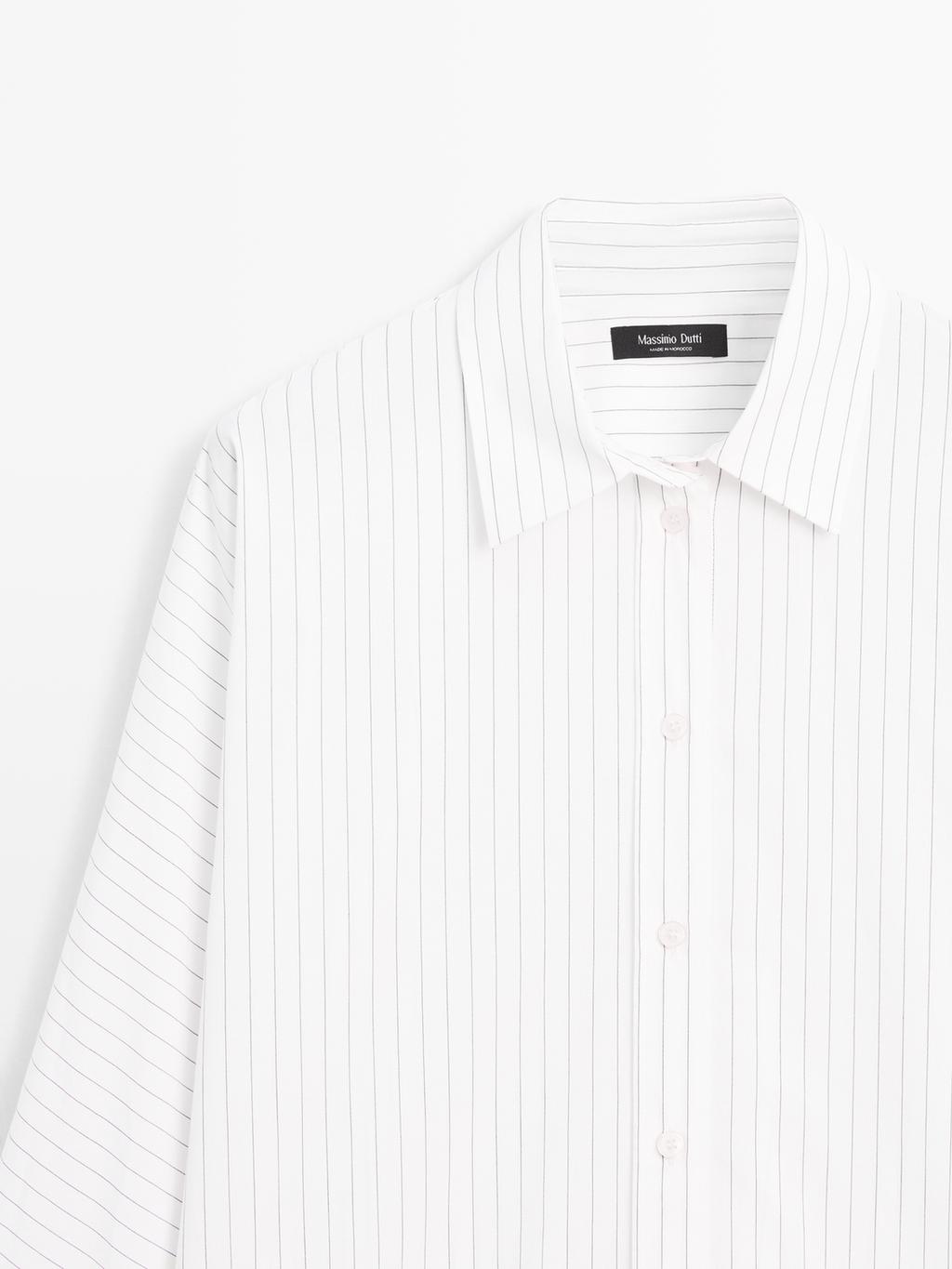 Striped batwing sleeve shirt