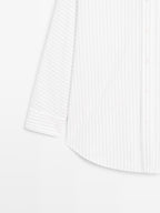 Striped batwing sleeve shirt