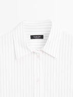 Striped batwing sleeve shirt