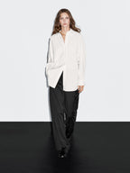 Striped batwing sleeve shirt