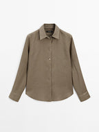 Flowing 100% linen shirt