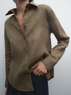 Flowing 100% linen shirt