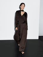 Flowing blouse with tie