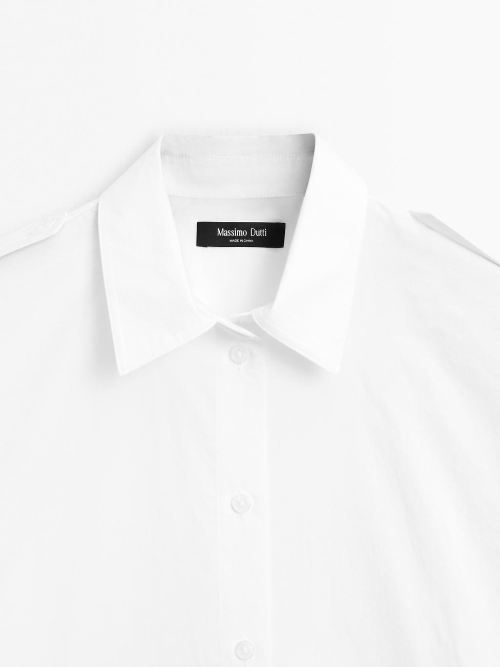 100% cotton shirt with shoulder detail