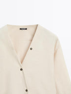 Shirt with rolled-up sleeves