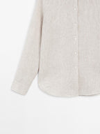 Pinstriped flowing linen shirt