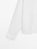 100% linen shirt with embroidered detail