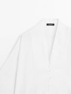 100% cotton blouse with button-up front