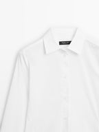 Cotton blend stretch shirt