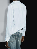 Flowing shirt with shirt collar