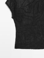 Semi-sheer embroidered top