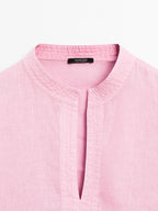 100% linen long sleeve shirt