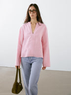 100% linen long sleeve shirt