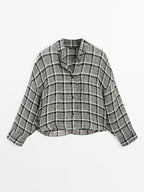 100% linen check shirt