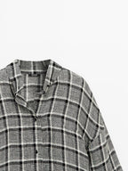 100% linen check shirt