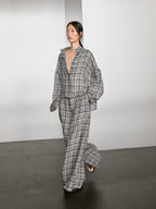 100% linen check shirt