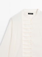 Round-neck shirt with button details