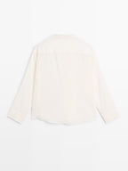 Round-neck shirt with button details