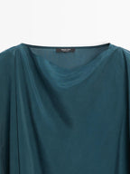 Flowing cape-style blouse