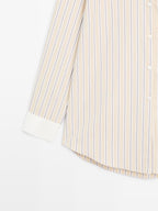 Striped shirt with contrast detail