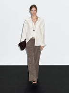 Flowing technical fabric shirt