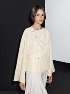 Long sleeve blouse with side button fastening