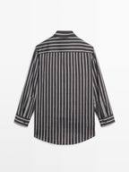 Striped loose-fitting shirt