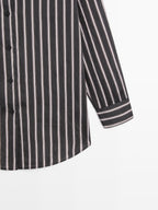 Striped loose-fitting shirt