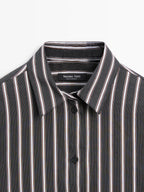 Striped loose-fitting shirt