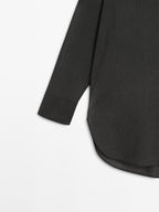 Oversize cotton blend shirt