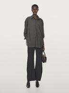 Oversize cotton blend shirt