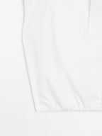 Poplin cotton blouse with elasticated detail