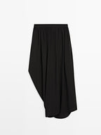 Draped crepe midi skirt - LIMITED