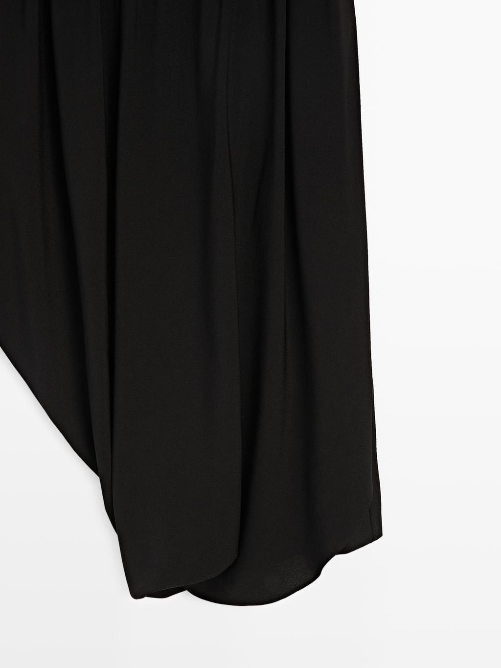 Draped crepe midi skirt - LIMITED