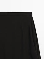 Draped crepe midi skirt - LIMITED