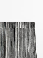 Long knit skirt with striped detail