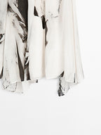 Flowing marble print midi skirt