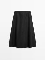 Midi skirt with waistband detail