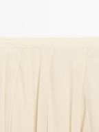 Flowing midi skirt with ruffles