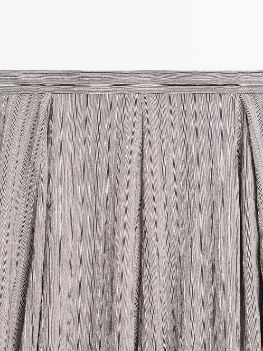 Striped flared midi skirt