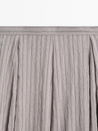 Striped flared midi skirt