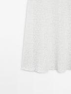 Cotton blend knit midi skirt