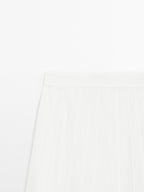 Godet midi skirt with seam details