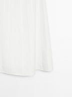 Godet midi skirt with seam details