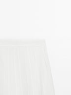 Godet midi skirt with seam details