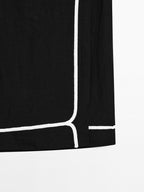 Midi skirt with contrast embroidery